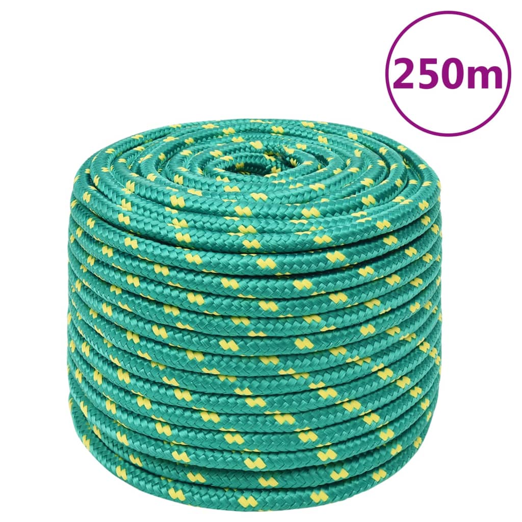 Vidaxl Boat Rope 14 mm 250 m polypropylengrøn