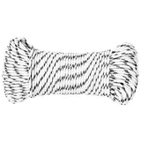 Vidaxl Boat Rope flettet 4 mmx50 m polyester hvid