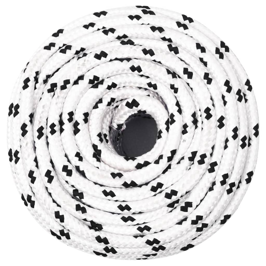 Vidaxl Boat Rope flettet 6 mmx100 m Polyester White4