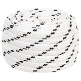 Vidaxl Boat Rope flettet 18 mmx25 m polyester hvid