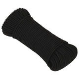 Vidaxl Werkouw 3 mm 50 m Polyester Black