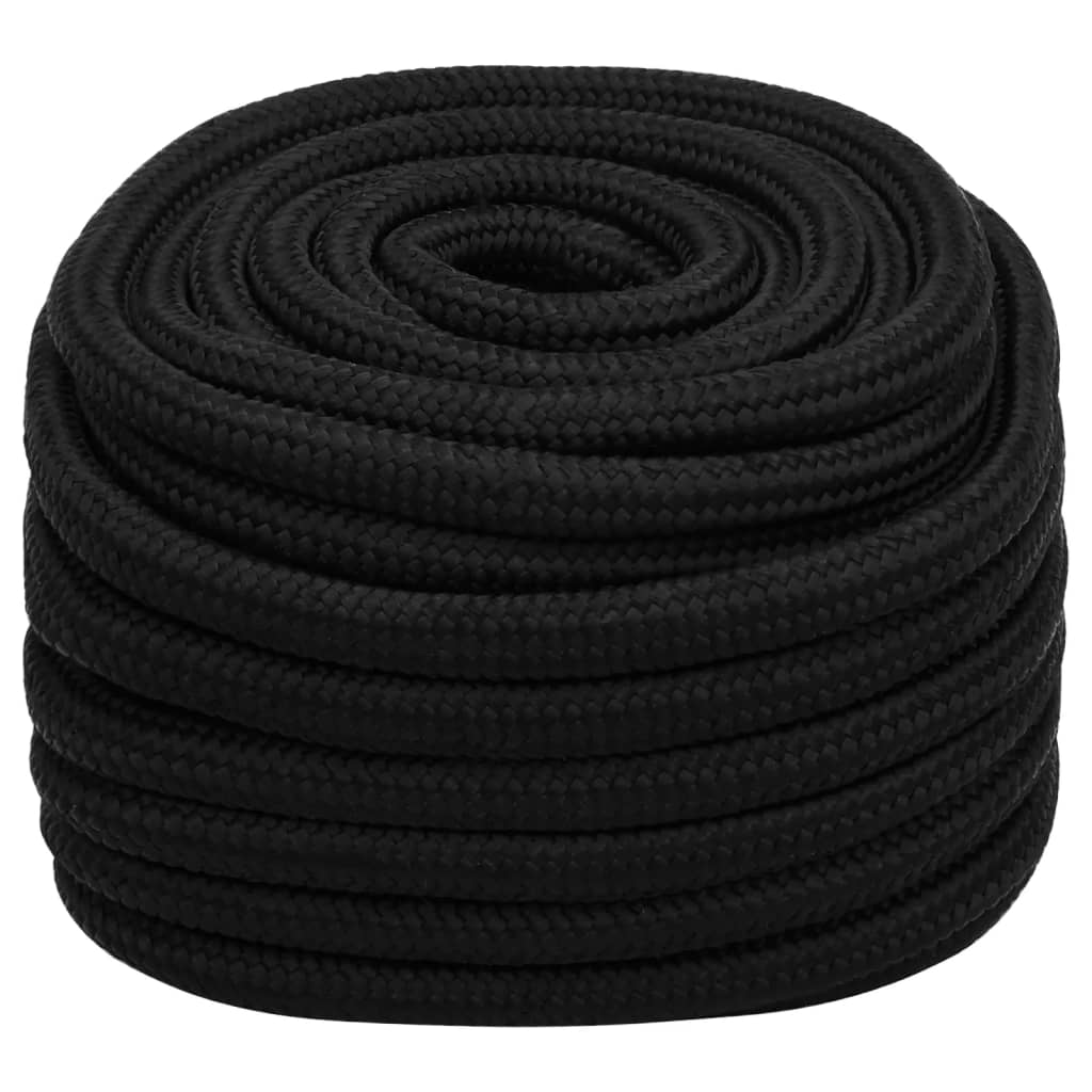 Vidaxl werkouw 20 mm 25 m polyester noir