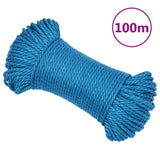 Vidaxl werkouw 8 mm 100 m de polypropène bleu