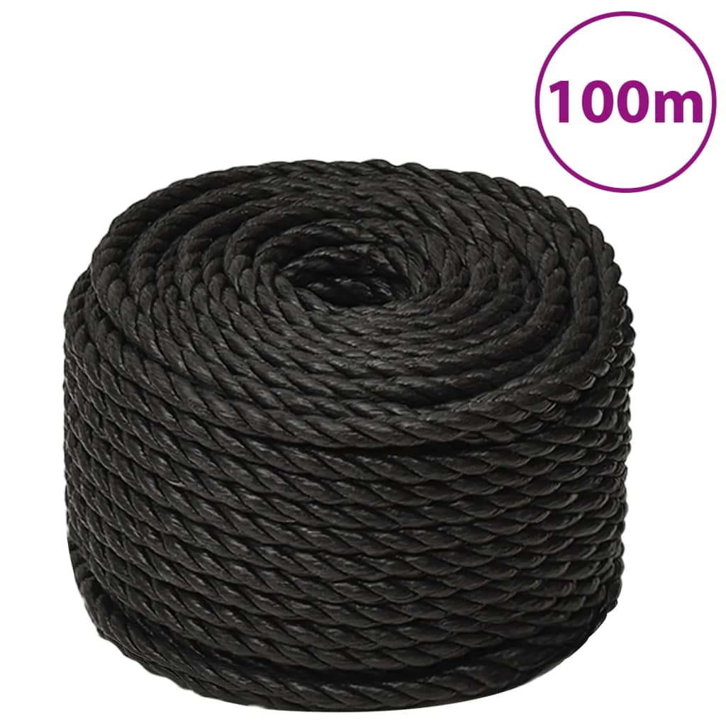 Vidaxl Werkouw 16 mm 100 m Polypropene black