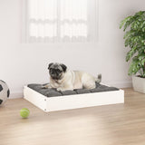 Vidaxl Dog Basket 61.5x49x9 cm Pino solido bianco