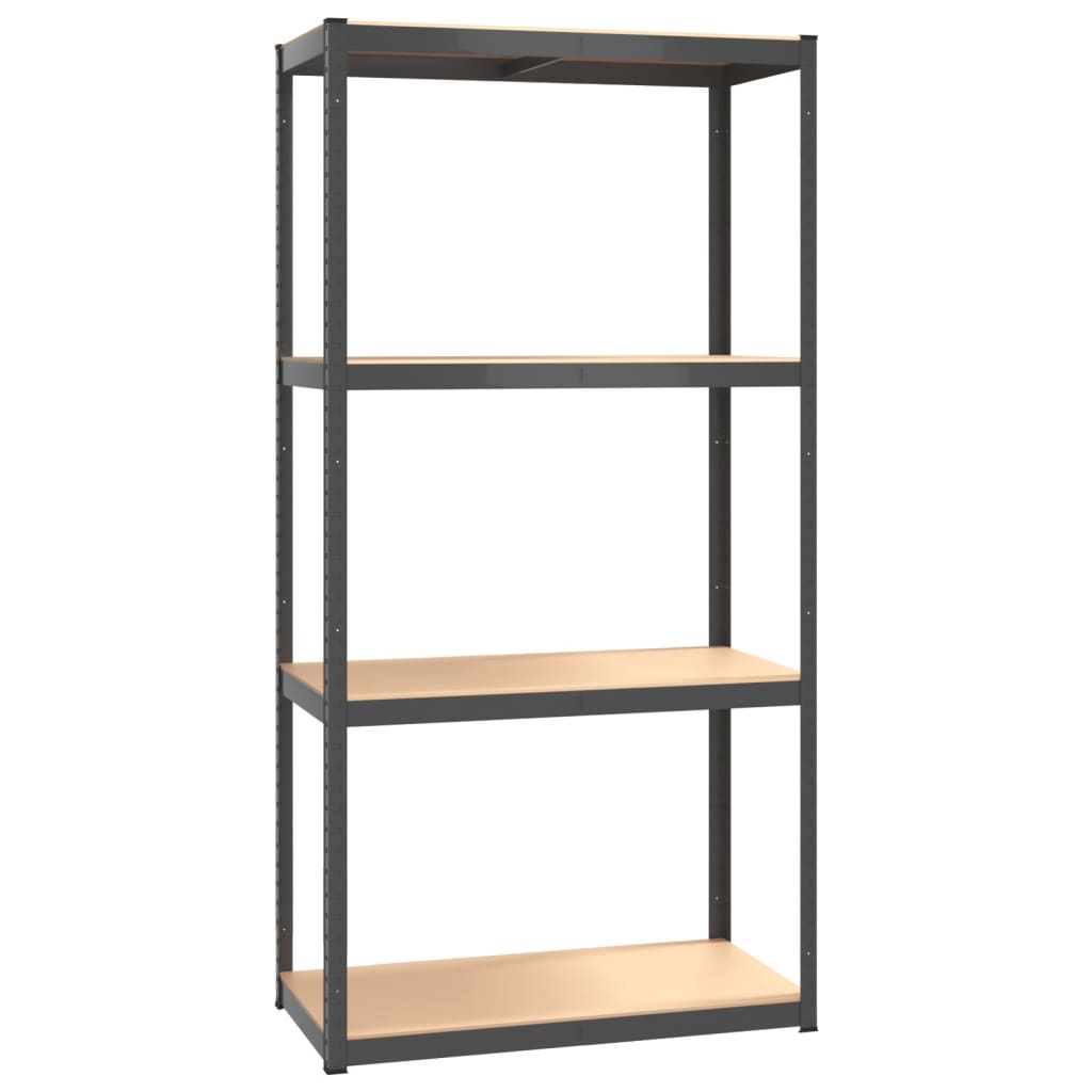 VIDAXL-LAGER RACK 4-LAYER-STAHL und verarbeiteter Holz anthrazitfarben