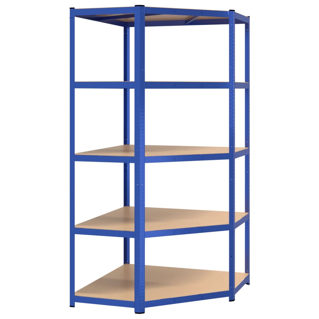 VidaXL Hoekrek 5-Layer Steel and processed wood blue