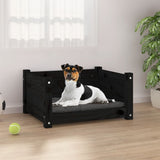 Vidaxl dog basket 55.5x45.5x28 cm solid pine pine black