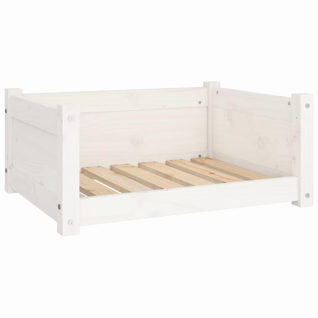 Vidaxl Dog Basket 65.5x50.5x28 cm Pine solide blanc