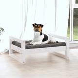 Vidaxl Dog Basket 55.5x45.5x28 cm Pine solide blanc