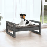 VidaXL dog basket 55.5x45.5x28 cm solid pine Gray