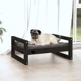 Vidaxl dog basket 65.5x50.5x28 cm solid pine pine black