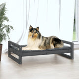 Vidaxl Dog Basket 95.5x65.5x28 cm Gris de pin massif