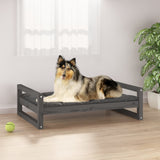 Vidaxl Dog Basket 95.5x65.5x28 cm Gris de pin massif