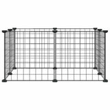 Klatka Vidaxl Pets z 8 paneli 35x35 cm stalowa czarna