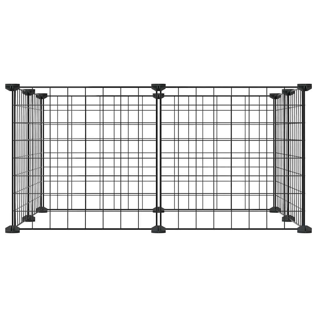 Vidaxl Pets Cage con 8 paneles 35x35 cm de acero negro