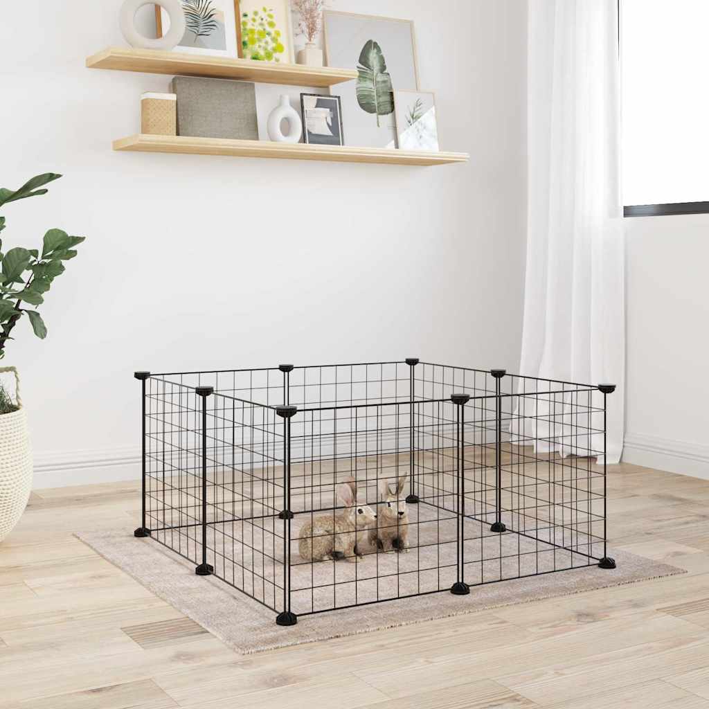 Vidaxl Pets Cage con 8 paneles 35x35 cm de acero negro