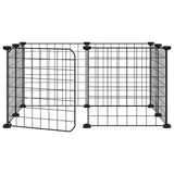 Vidaxl Hausdéieren Käfeg mat Dier 8 Panels 35x35 cm Stol Black