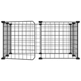 Vidaxl Pets Cage se dveřmi 8 panelů 35x35 cm ocel černá