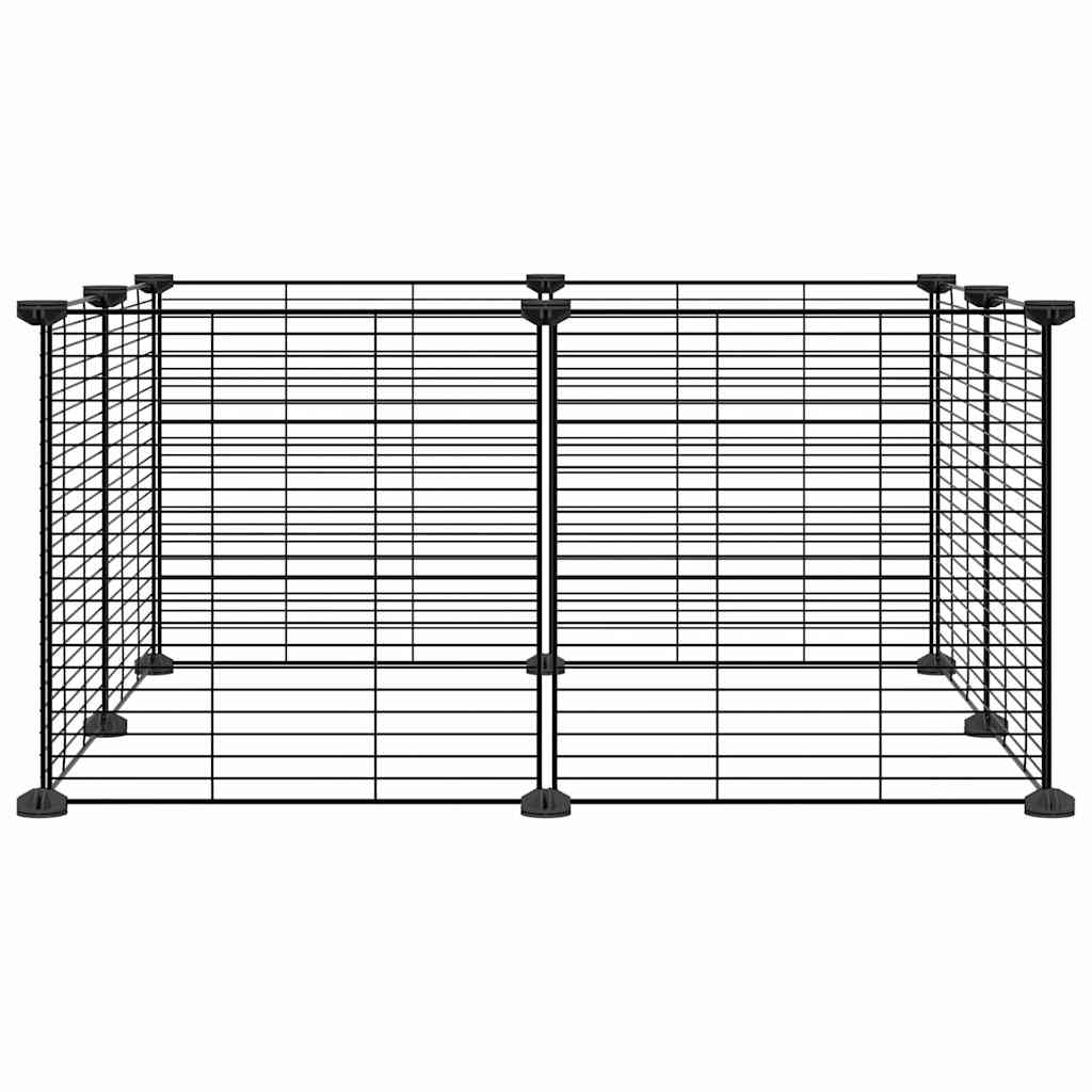 Vidaxl Pets Cage with 8 panels 35x35 cm steel black