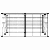 Vidaxl Pets Cage with 8 panels 35x35 cm steel black