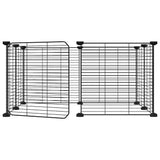 Vidaxl Pets Cage z vrati 8 plošč 35x35 cm jeklena črna