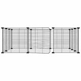 Vidaxl Pets Cage se dveřmi 12 panelů 35x35 cm ocel černá