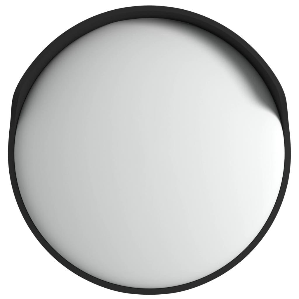 Vidaxl Mirror de tráfico para el exterior convexo Ø60 cm de policarbonato negro