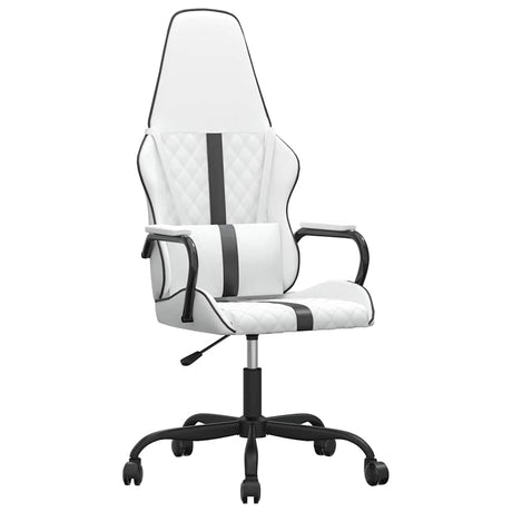 Vidaxl massage gamestoel kunstleer zwart en wit