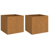 Vidaxl Planters 2 St 49x47x46 cm Cortenstaal