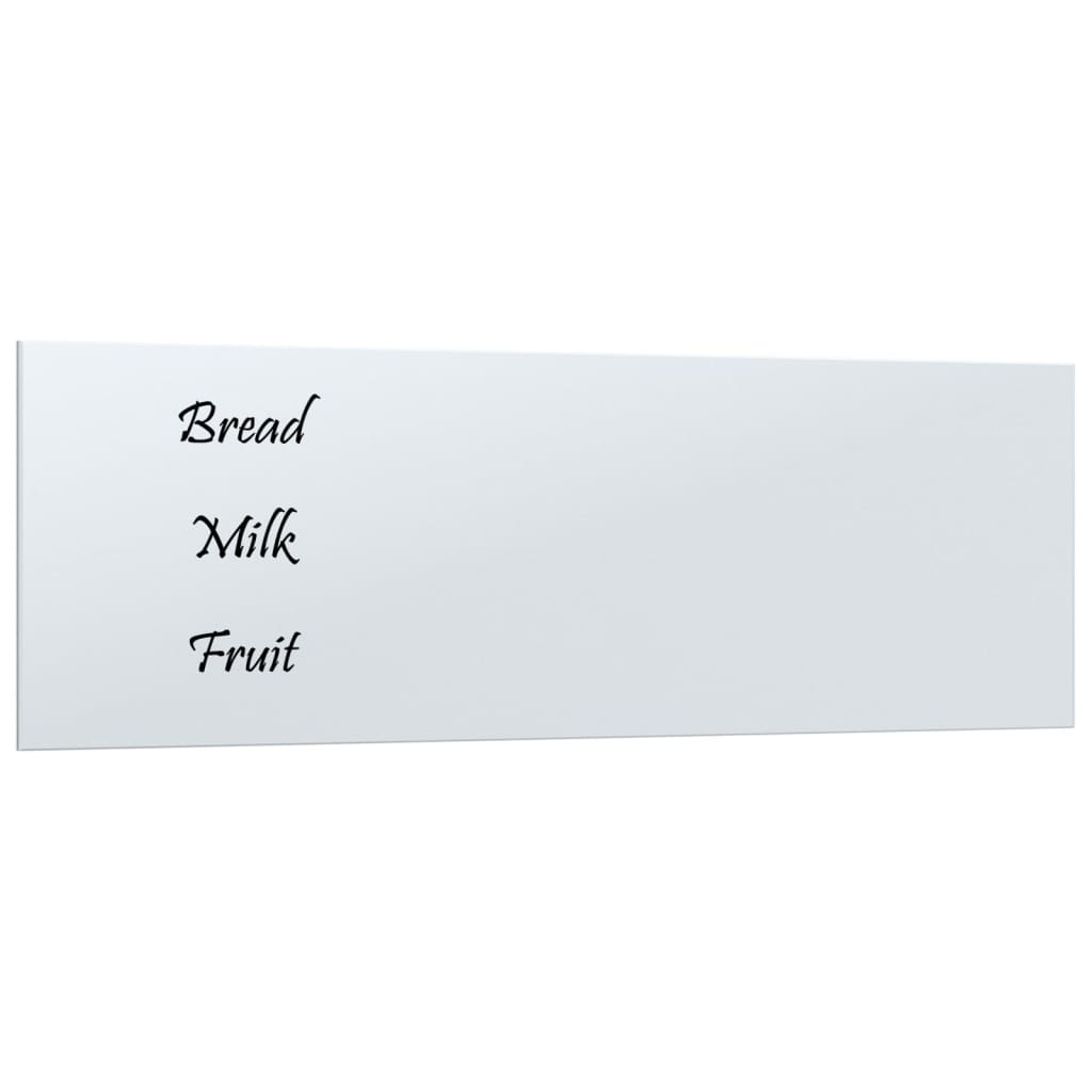 VidaXL Magnetic board for the wall 80x30 cm hardened glass white