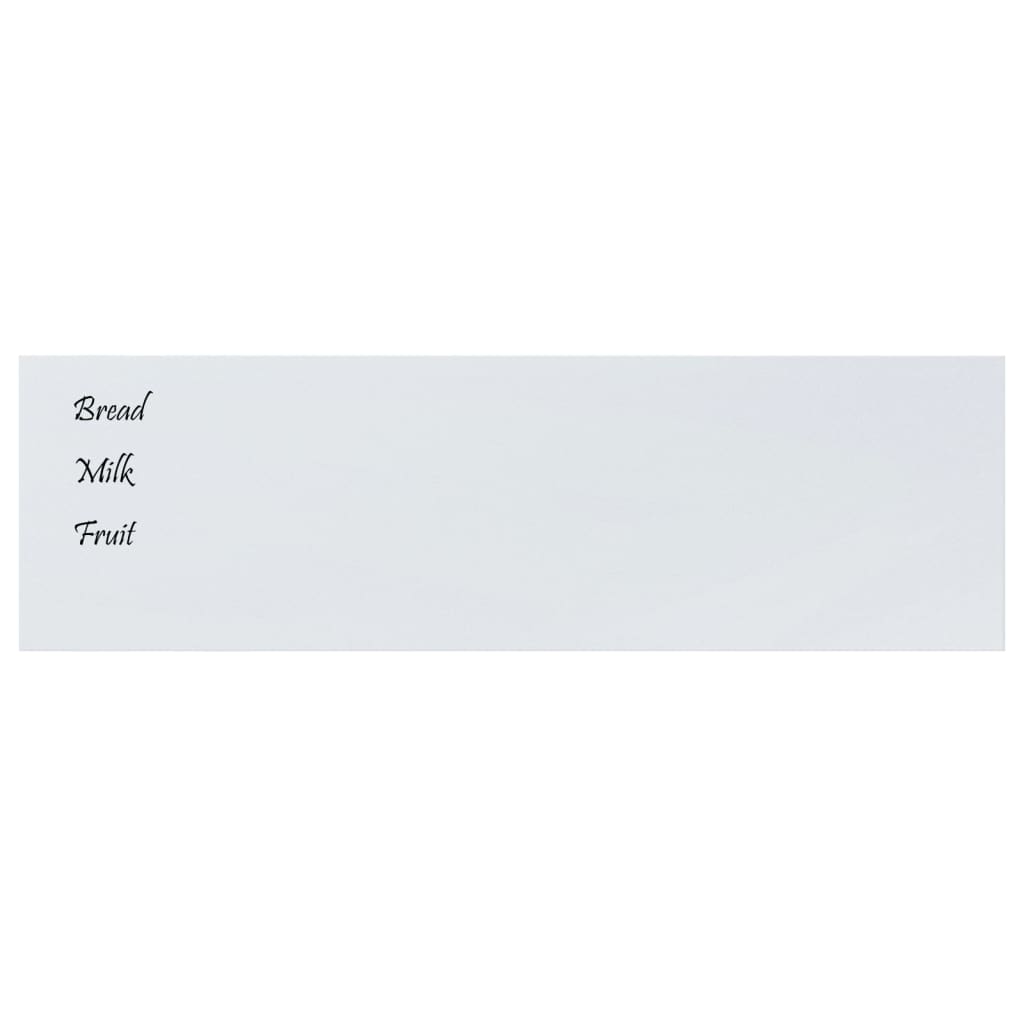 VidaXL Magnetic board for the Wall 100x30 cm Tempered Glass White