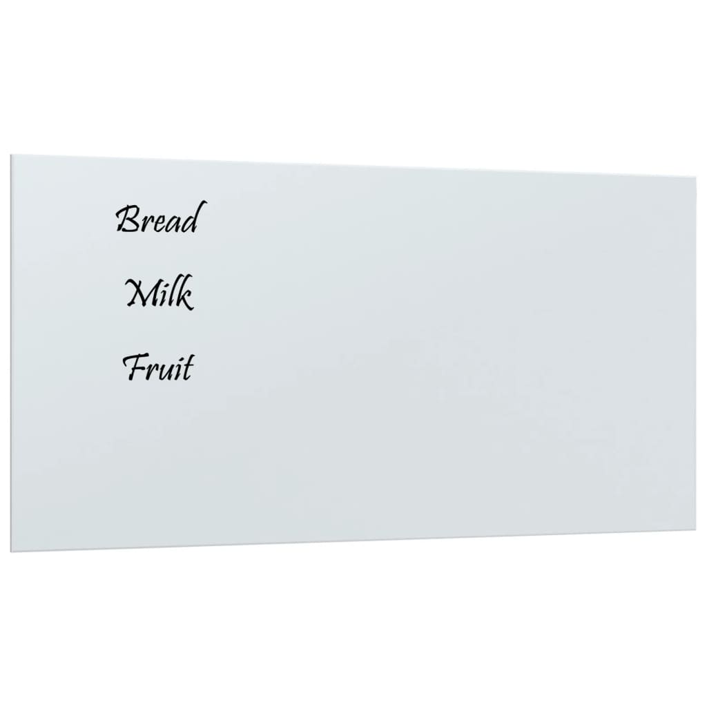 VidaXL Magnetic board for the wall 80x40 cm hardened glass white