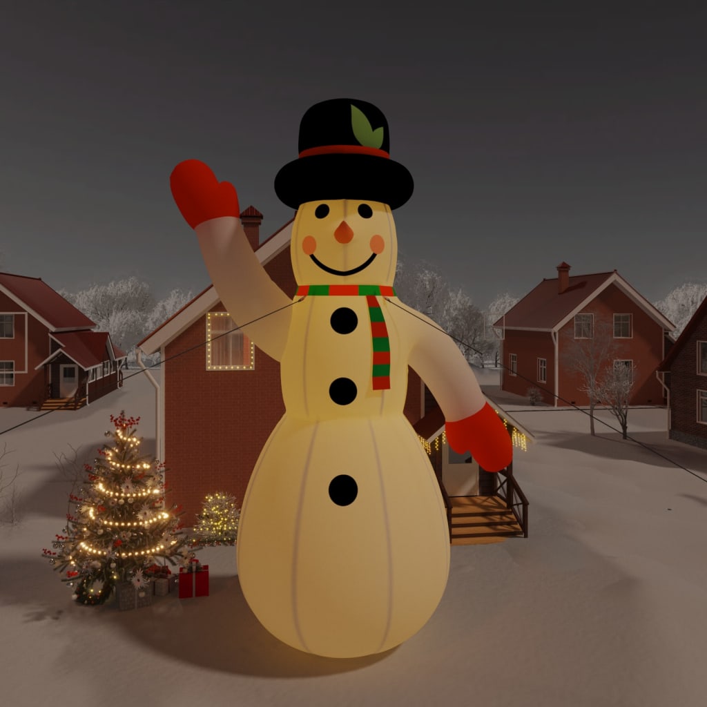 Vidaxl Snowman with LEDs inflatable 1000 cm