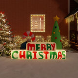 VidaXL Decoratie Merry Christmas met LED's opblaasbaar 197 cm