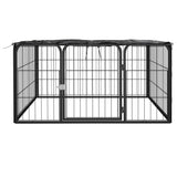 Panely Vidaxl Dog Kennel 4 100x50 cm práškové ocelové černé