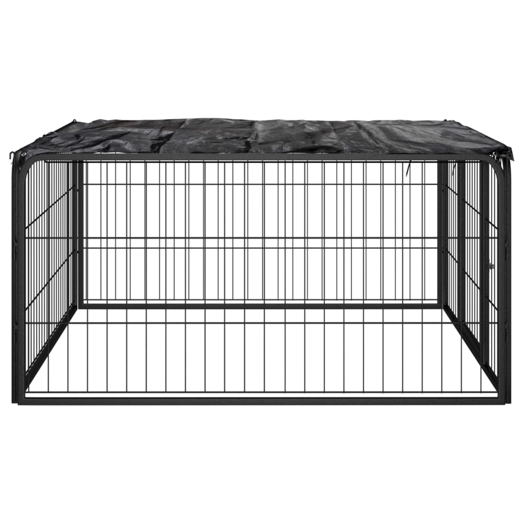 Panely Vidaxl Dog Kennel 4 100x50 cm práškové ocelové černé