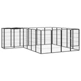 Vidaxl Dog Kennel 22 Panely 50x100 cm práškové ocelové černé