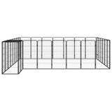 VidaXL Dog Kennel 30 panels 50 x 100 cm powder -coated steel black