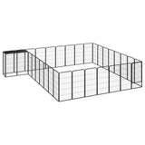 VidaXL Dog Kennel 34 panels 50x100 cm powder -coated steel black