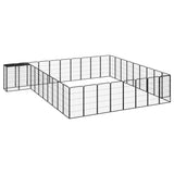 VidaXL Dog Kennel 38 Panels 50x100 cm powder -coated steel black