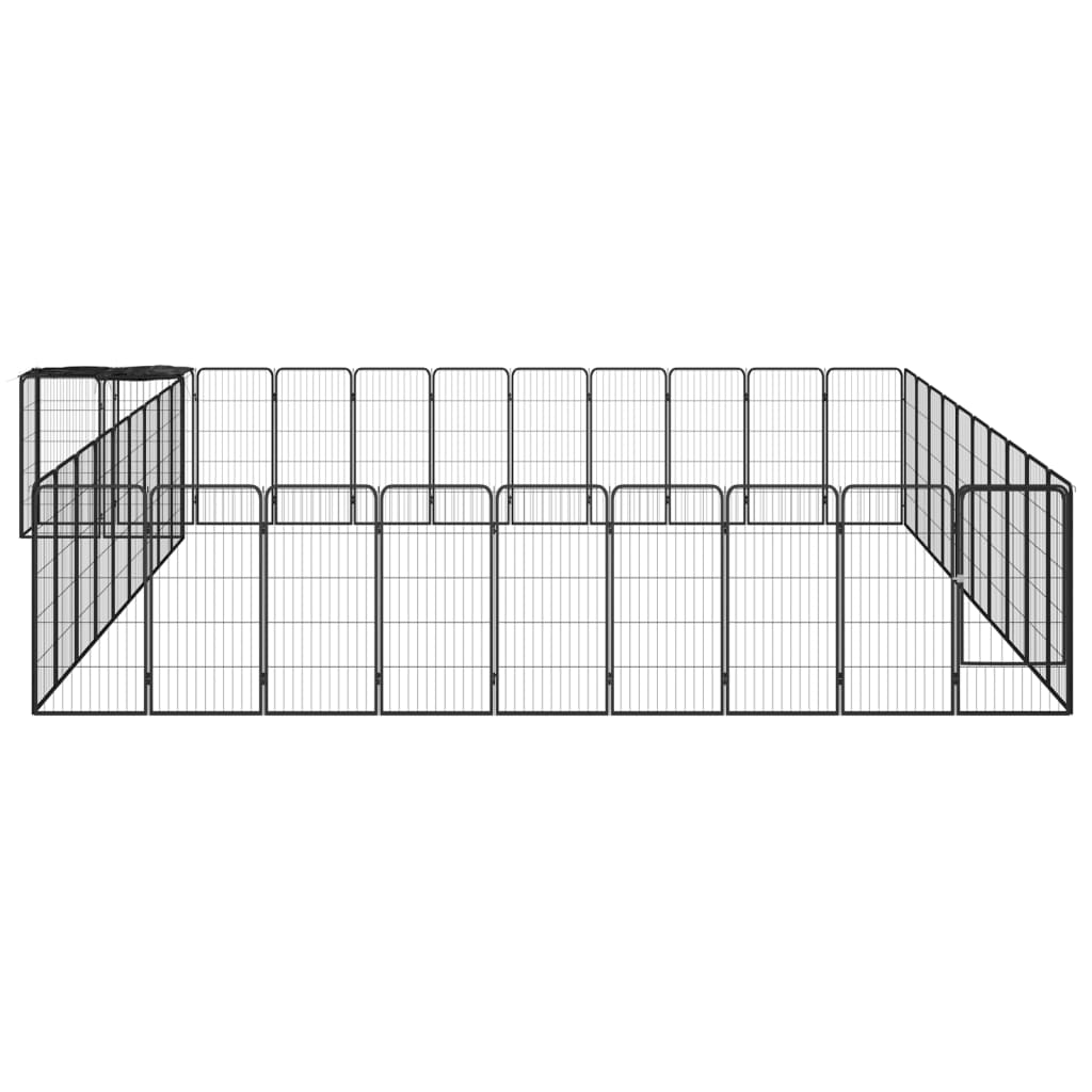 Panely Vidaxl Dog Kennel 42 50x100 cm práškové ocelové černé