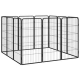 VidaXL Dog Kennel 12 panels 50 x 100 cm powder -coated steel black