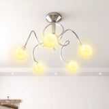 Vidaxl ceiling lamp with glass balls around 5xg9