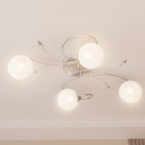 Vidaxl ceiling lamp with glass balls around 4xg9