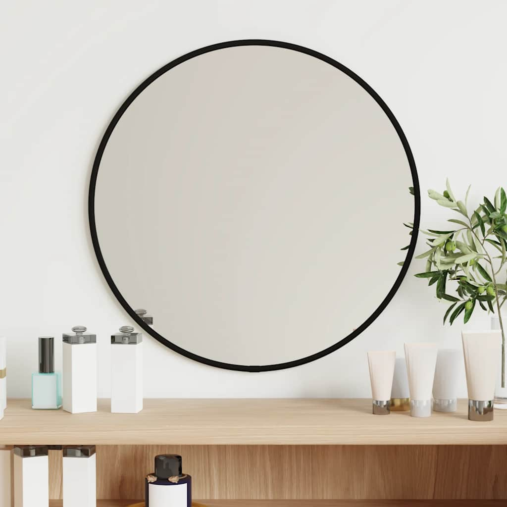 Vidaxl Wall Mirror Round Ø40 cm černá