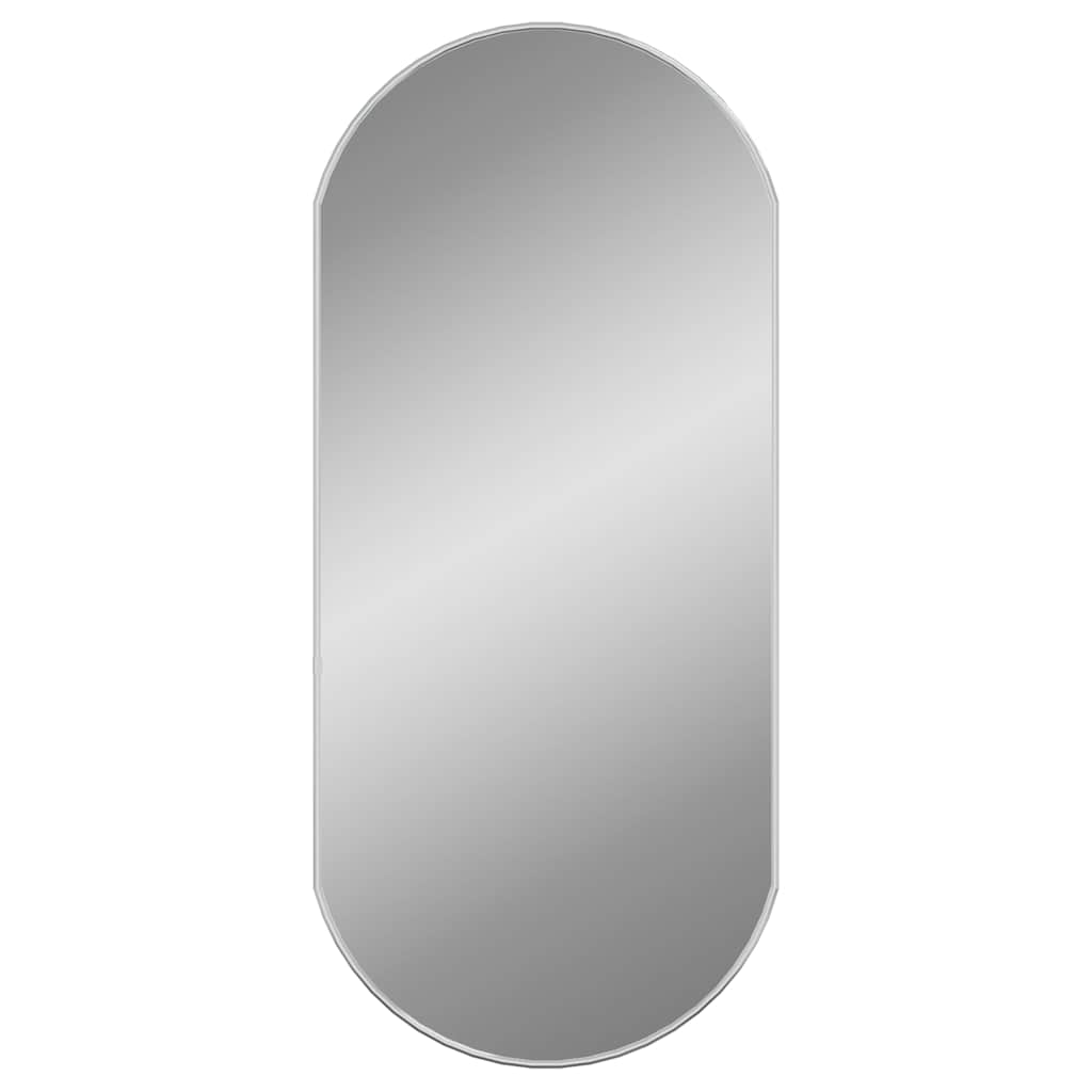 Vidaxl Wall Mirror 90x40 cm Oval sølvfarvet