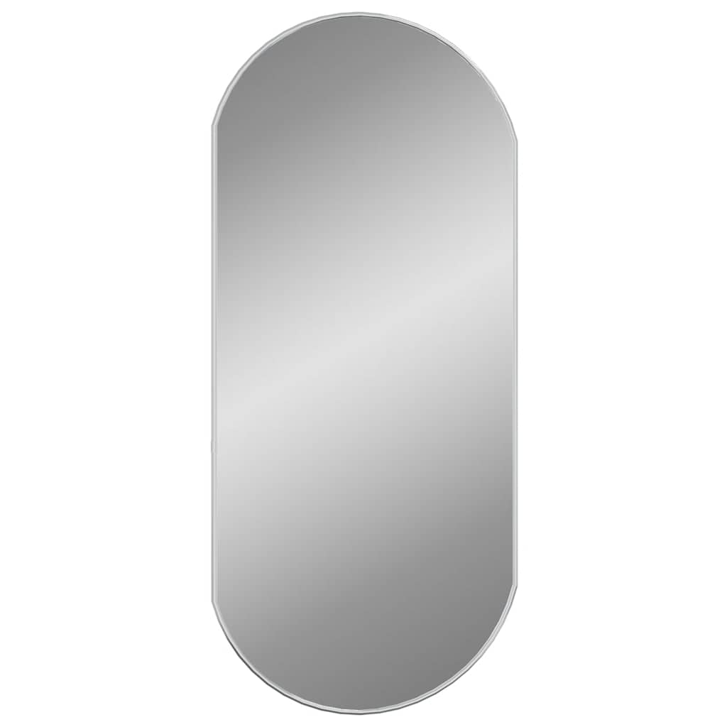 Vidaxl Wall Mirror 90x40 cm Oval sølvfarvet