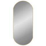 Vidaxl Wall Mirror 90x40 cm Oval guldfarvet