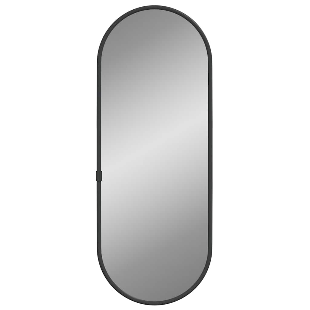 Miroir mural vidaxl 40x15 cm noir ovale